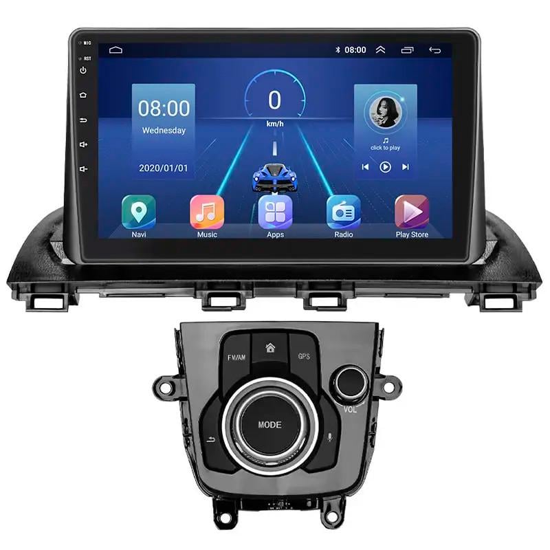 Магнітола штатна Lesko для Mazda 3 III BM Restyling 2016-2019 екран 9" 6/128Gb 4G Wi-Fi GPS Top