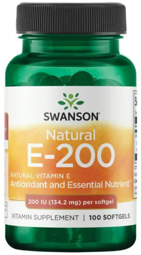 Витамин Е натуральный Swanson Vitamin E-200 Natural 200 МЕ 100 софтгель Витамин Е натуральный Swanson Vitamin E-200 Natural 200 МЕ 100 софтгель