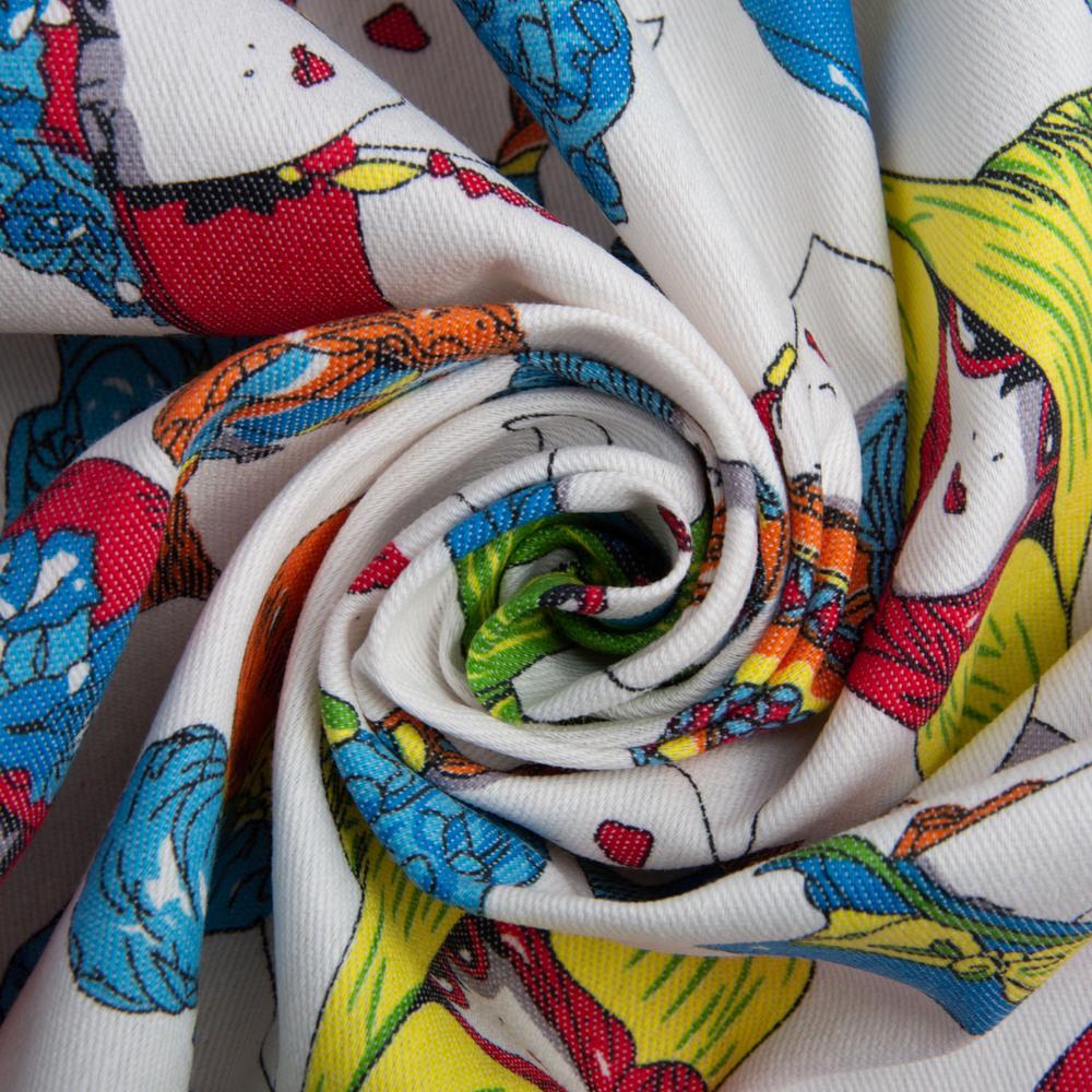 Ткань костюмная джинс шляпки (22411)