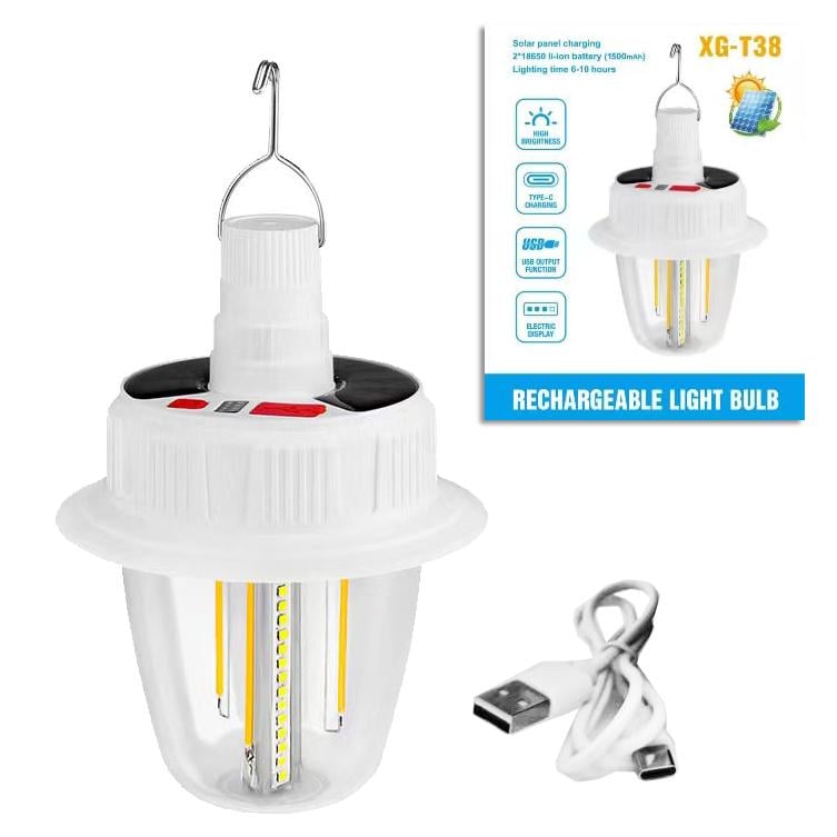 Светильник T38 с подсветкой RGB COB/SMD 300 люмен 1500 мАч солнечная зарядка Белый (613595) - фото 3 Светильник T38 с подсветкой RGB COB/SMD 300 люмен 1500 мАч солнечная зарядка Белый (613595) - фото 3