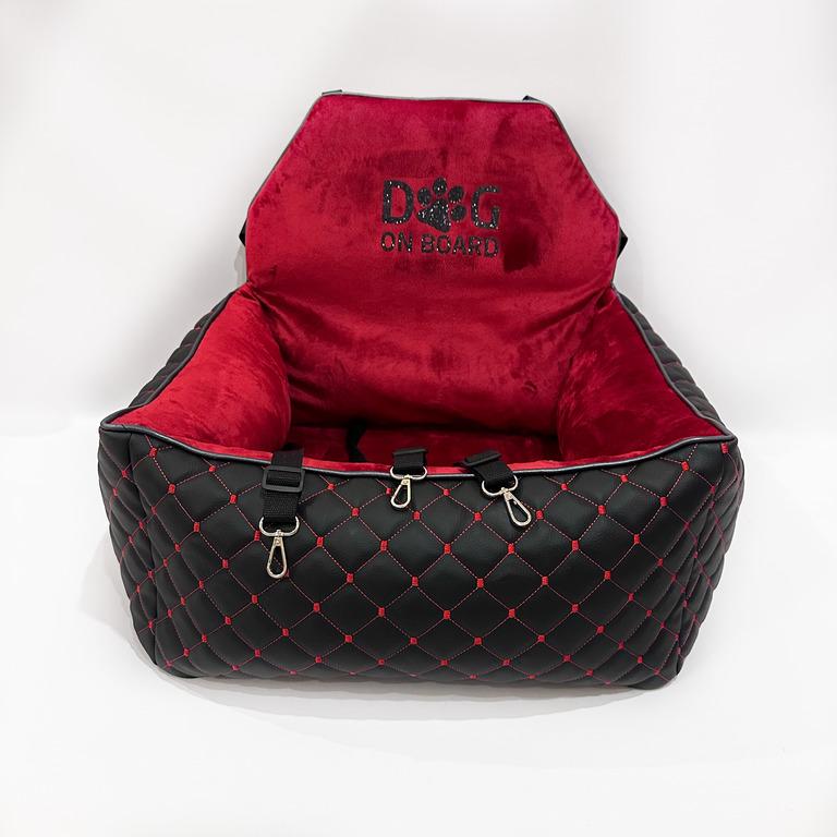 Автокрісло для собак Amore mio Cane Medium до 10 кг 60х50х25 см Black/Red (CS-0035) - фото 4 Автокрісло для собак Amore mio Cane Medium до 10 кг 60х50х25 см Black/Red (CS-0035) - фото 4