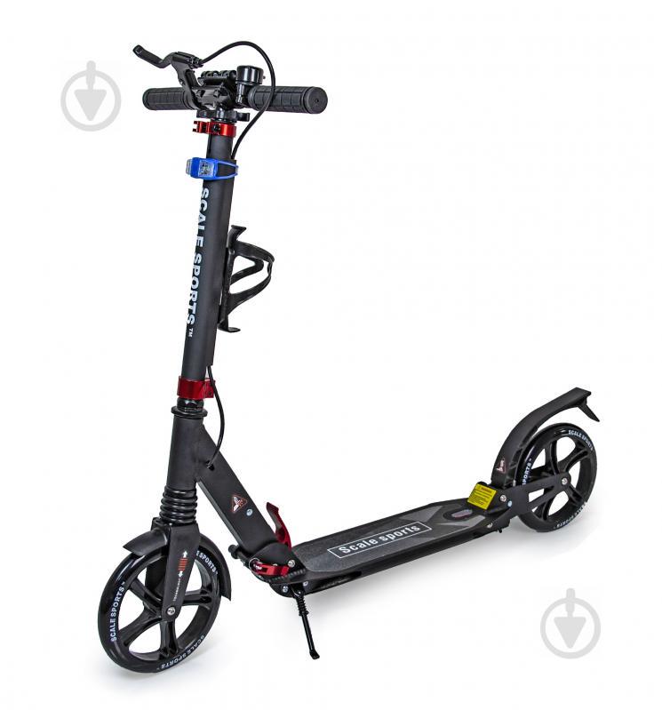Двухколесный самокат Scale Sports SS-10. Black (ручной тормоз, Led-фонарик) 399829199
