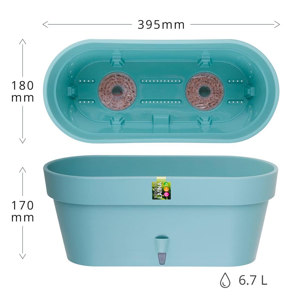 Горшок для цветов LATINA WINDOWS BOX 6,7 л Нефрит - фото 3 Горшок для цветов LATINA WINDOWS BOX 6,7 л Нефрит - фото 3