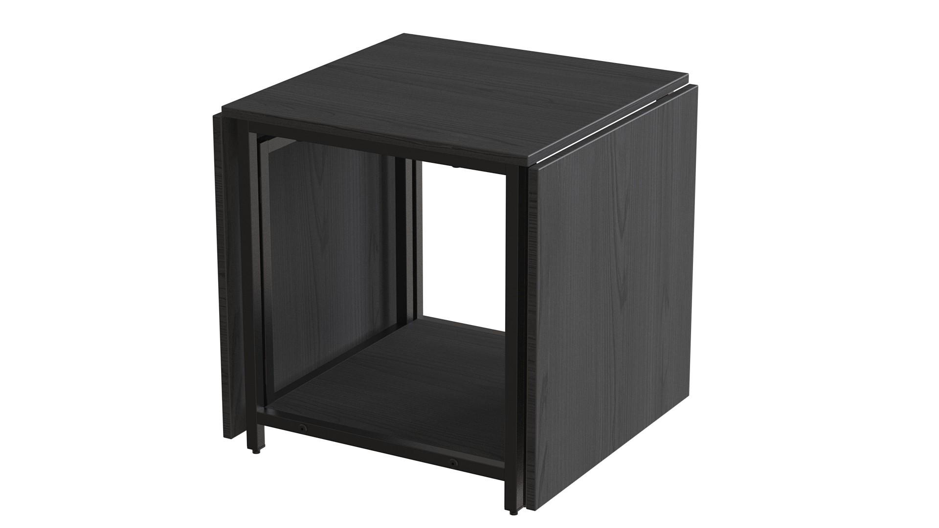 Стол журнальный трансформер Ferrum-decor Куб Комбо металл/ДСП 16 мм 650x540x532x500 мм Черный/Сосная Кембра (FRD-105152) - фото 3