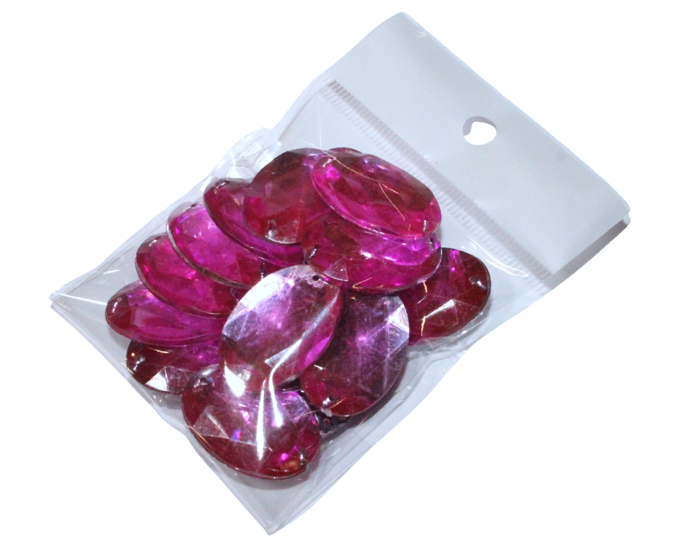 Камни пришивные Овал большой 18х26 мм/20 шт. Розовый (27054890)