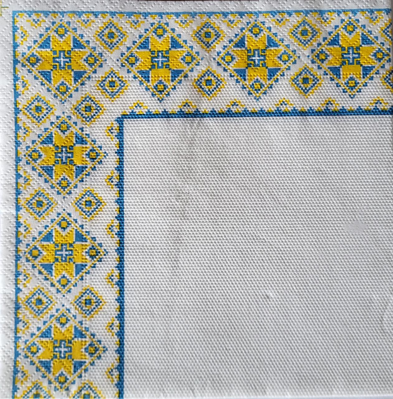 Салфетки столовые бумажные Sharm Вышиванка 33х33 см 20 шт. (31514064)