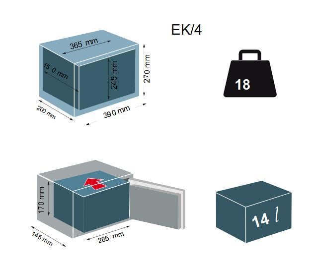 Сейф встраиваемый Technomax EK/4 - фото 6