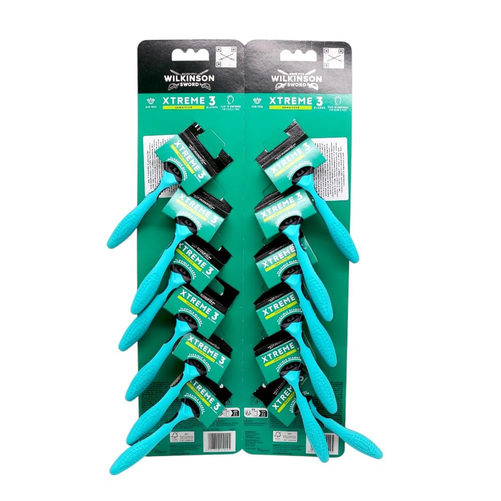 Бритва одноразовая для бритья мужская Wilkinson Sword Xtreme Sensitive 3 лезвия (НФ-00008864)