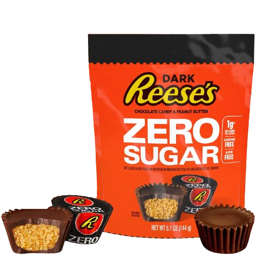 Цукерки шоколадні Reese's Peanut Butter Cups Dark Chocolate Zero Sugar 144 г (2616663307)