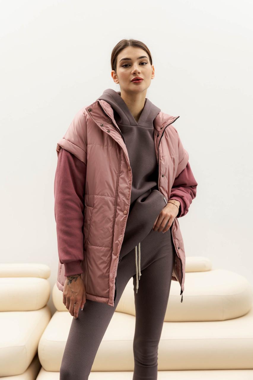 Куртка-жилет XXL-3XL Розовый (2738632511) - фото 2 Куртка-жилет XXL-3XL Розовый (2738632511) - фото 2