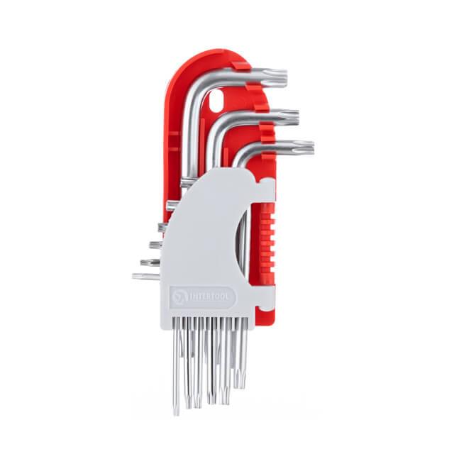 Набор ключей Intertool HT-1821 Г-образных Torx Т10-Т50/S2/Prof 9 пр. - фото 2