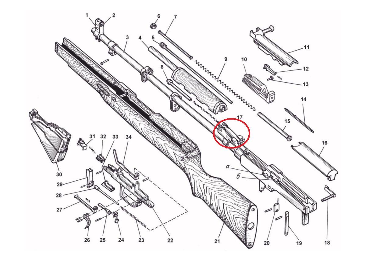 Пружина прицільної планки СКС (1724443639) - фото 3 Пружина прицільної планки СКС (1724443639) - фото 3