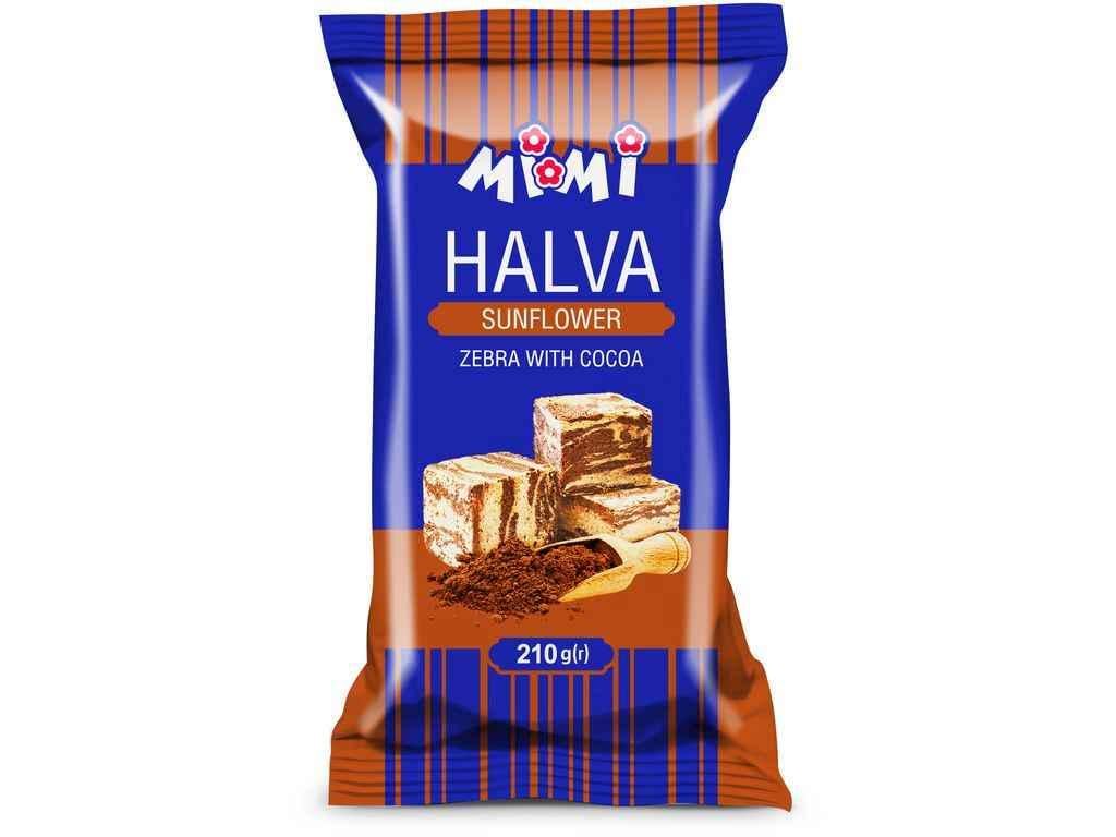 Халва Ми-Ми подсолнечная Зебра из какао 210 г (1101002) Халва Ми-Ми подсолнечная Зебра из какао 210 г (1101002)