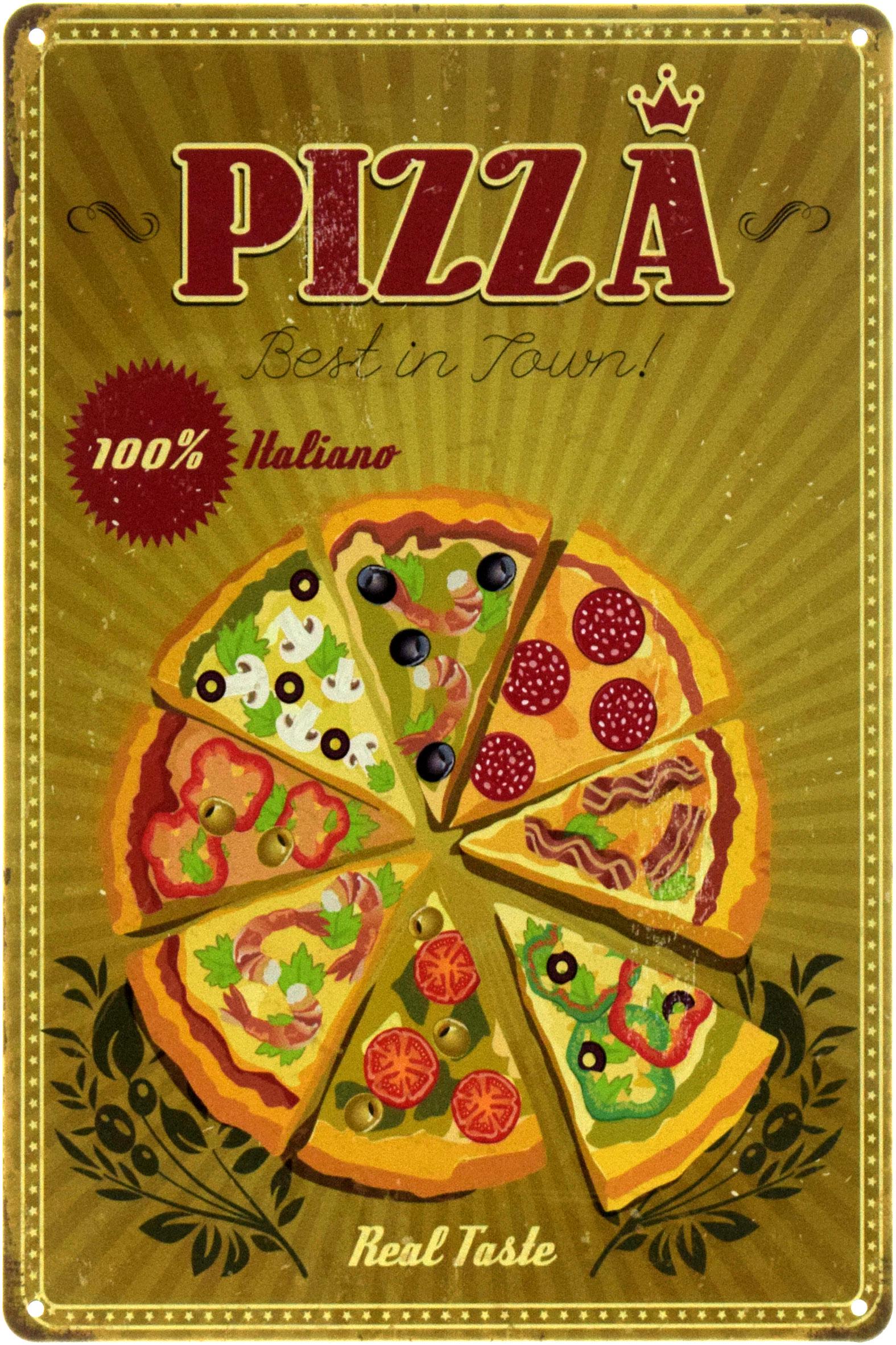 Табличка металева "Pizza - Best in Town" 20x30 см (ms-104479) Табличка металева "Pizza - Best in Town" 20x30 см (ms-104479)