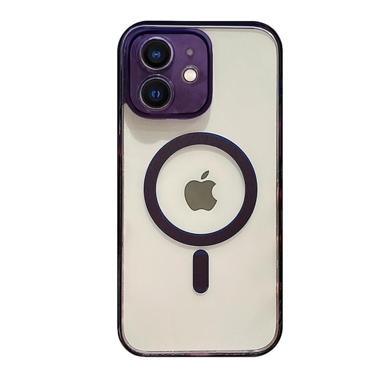 Чохол для Apple iPhone 12 Clear Magnetic Series Deep Purple