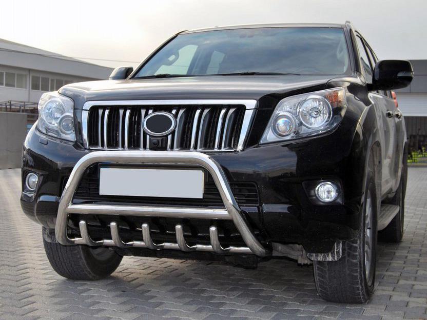 Кенгурятник WT003 CAN для Toyota Land Cruiser Prado 150 нержавеющая сталь Хром