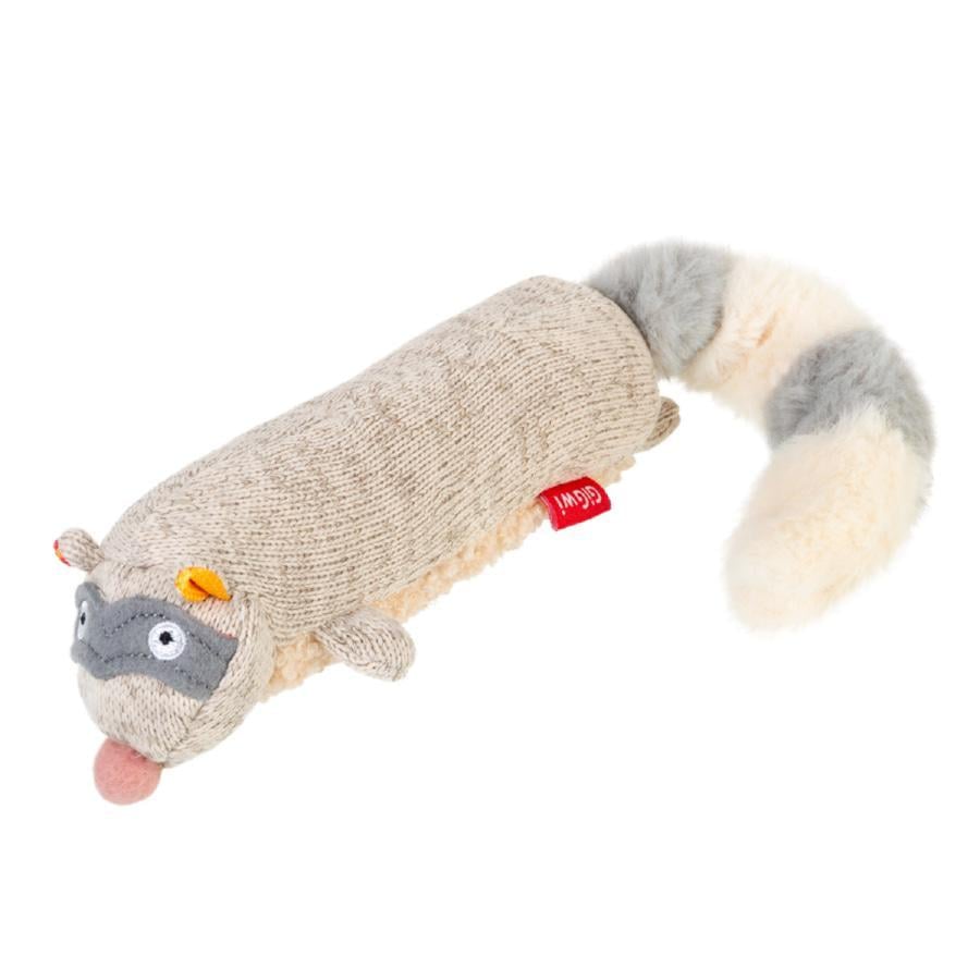 Игрушка для собак GiGwi Plush Енот с пищалкой 17 см