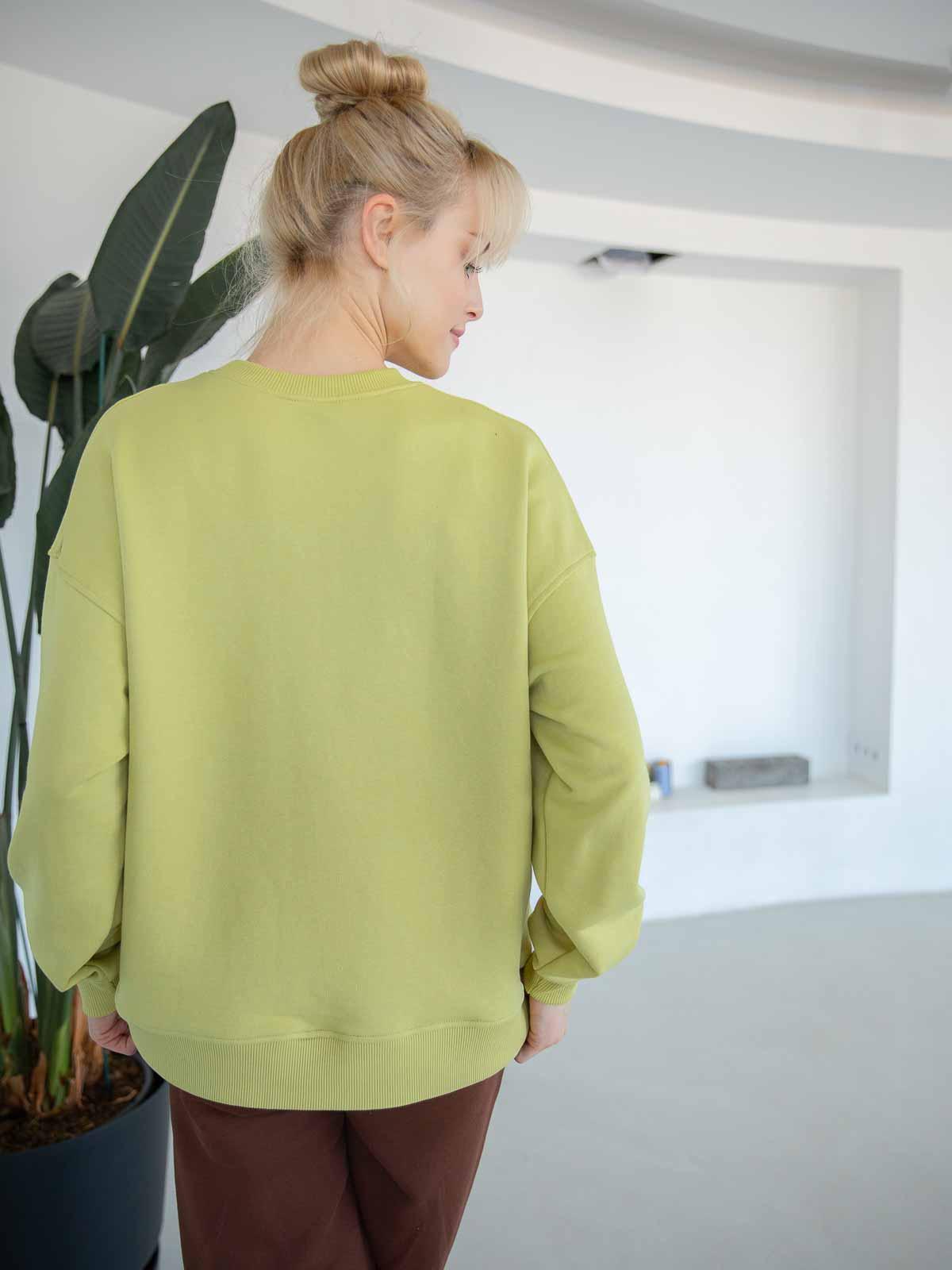 Світшот жіночий вільний FROMUS S/M Фісташковий (2577-14) - фото 4 Світшот жіночий вільний FROMUS S/M Фісташковий (2577-14) - фото 4