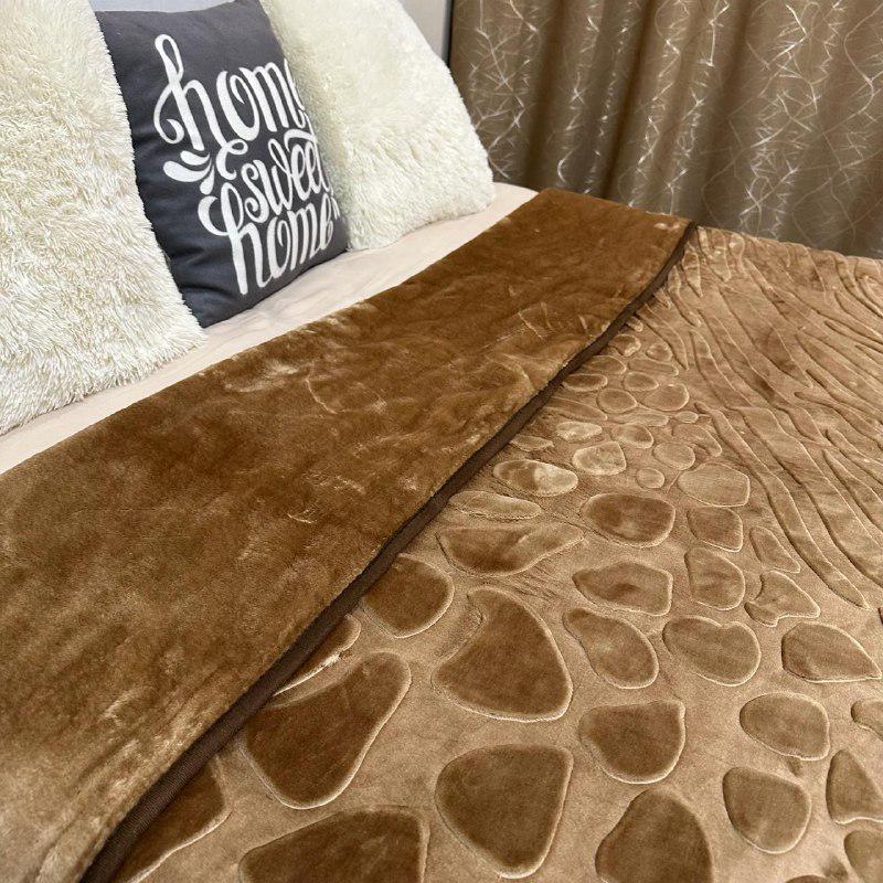 Покрывало на кровать акриловое 200x230 см Светло-коричневый (28857538) - фото 5 Покрывало на кровать акриловое 200x230 см Светло-коричневый (28857538) - фото 5