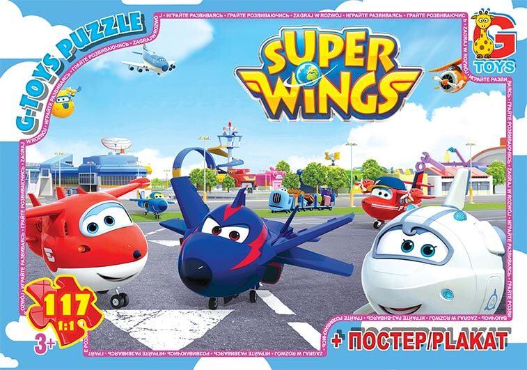 Пазл G Toys Супер крылья 117 элементов с постером в коробке (111647)