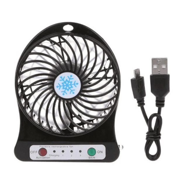 Вентилятор настільний Mini Fan XSFS-01 з акумулятором 18650 Чорний (4376) - фото 4 Вентилятор настільний Mini Fan XSFS-01 з акумулятором 18650 Чорний (4376) - фото 4