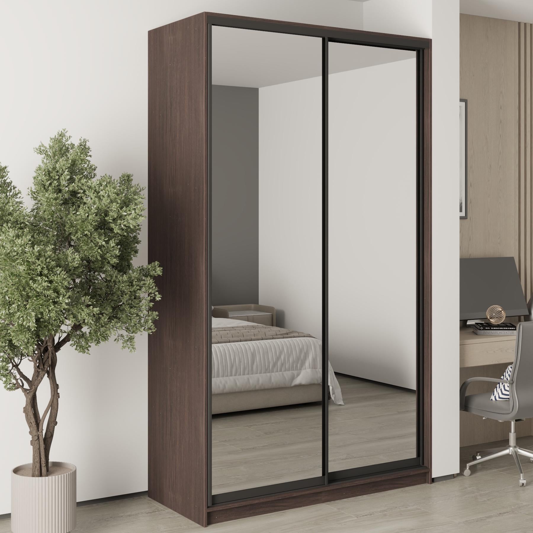 Шкаф-купе двухдверный MebelStar Стандарт BG 2 зеркала 140x45x240 см Дуб ристрето (MBS-10322)