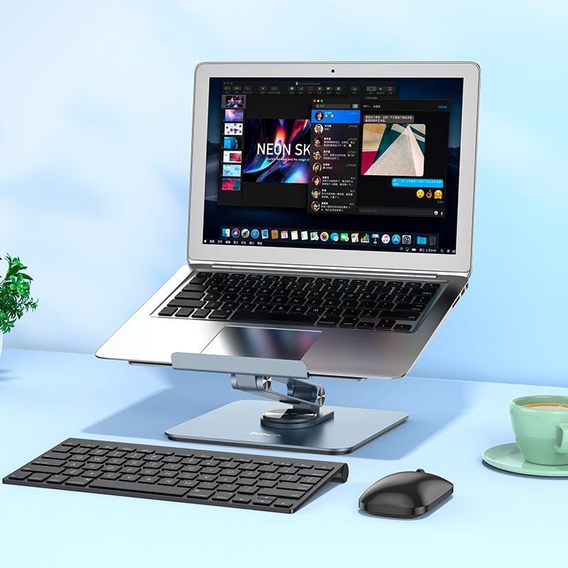 Подставка для ноутбука Hoco Might metal rotating laptop holder PH52 Plus 9,7-15,6" - фото 8 Подставка для ноутбука Hoco Might metal rotating laptop holder PH52 Plus 9,7-15,6" - фото 8
