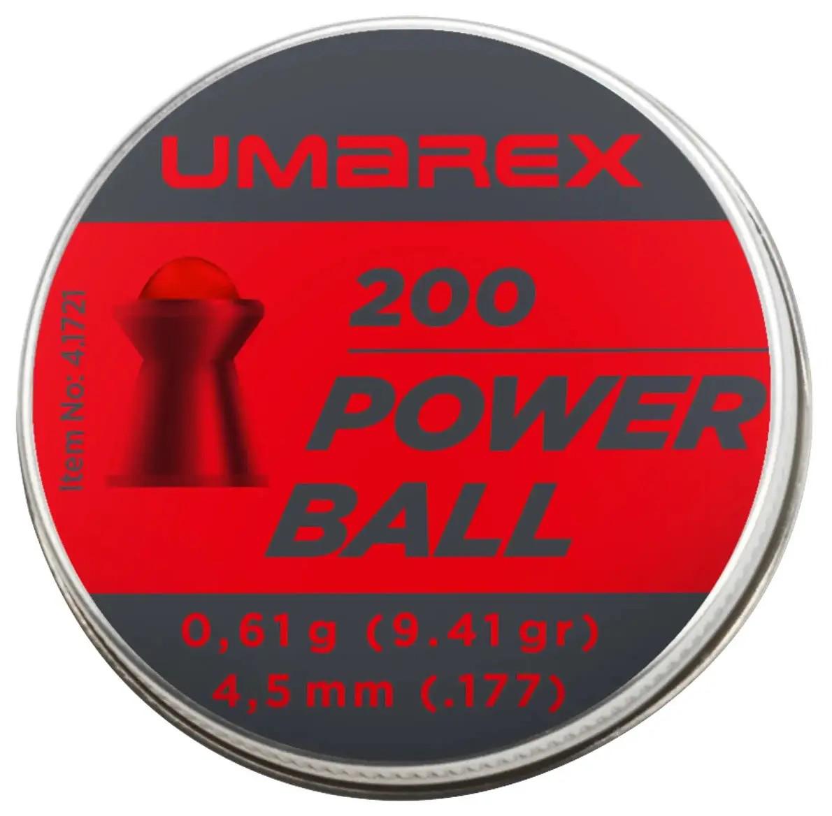 Кульки для пневматичної зброї Umarex Powerball 0,61 г калібр 4,5 мм 200 мм шт. (27614694)