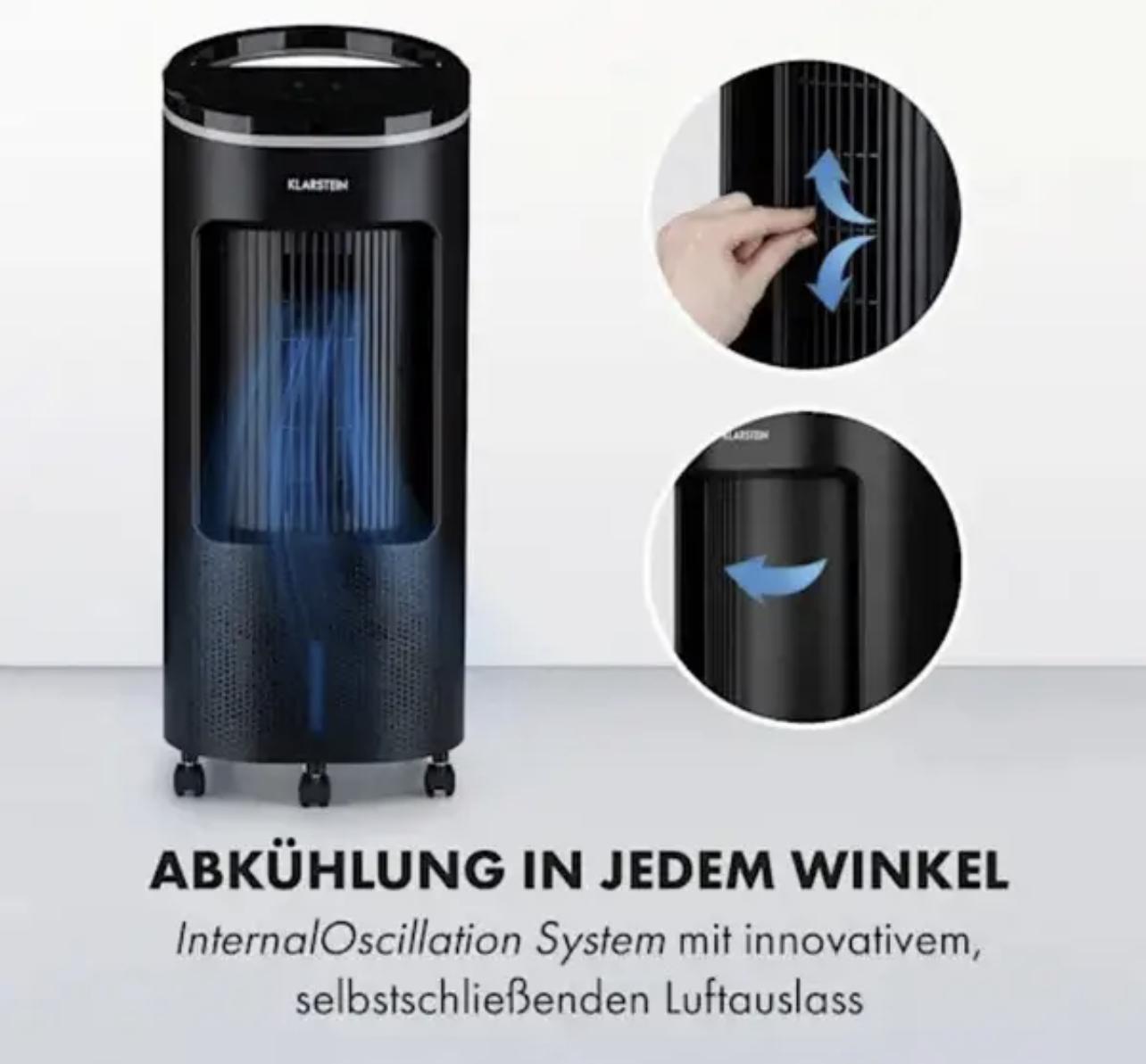 Вентилятор-охладитель KLARSTEIN IceWind Plus 4в1 330 м3/час (10035785) - фото 3 Вентилятор-охладитель KLARSTEIN IceWind Plus 4в1 330 м3/час (10035785) - фото 3