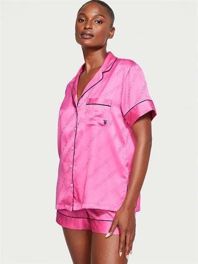 Пижама шортики/сорочка Victoria's Secret Satin Short Pajama Set S Розовый (2333598071) Пижама шортики/сорочка Victoria's Secret Satin Short Pajama Set S Розовый (2333598071)