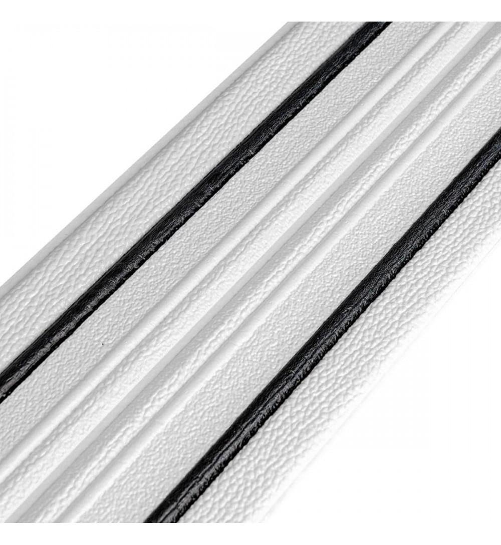 Плинтус РР самоклеющийся полоской 2300х140х4 мм Белый/Черный (1810)