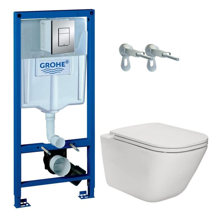 Комплект инсталляции Grohe Rapid SL/Gap 38772001_A34H470000 с унитазом кнопка Хром (158184)