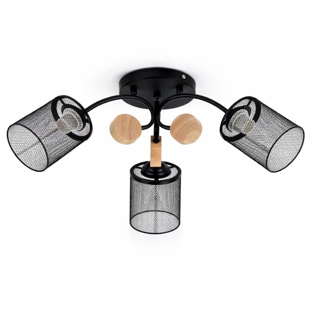 Люстра стельова Valeso на 3 плафони XL25025-3 для вітальні та спальні Чорний