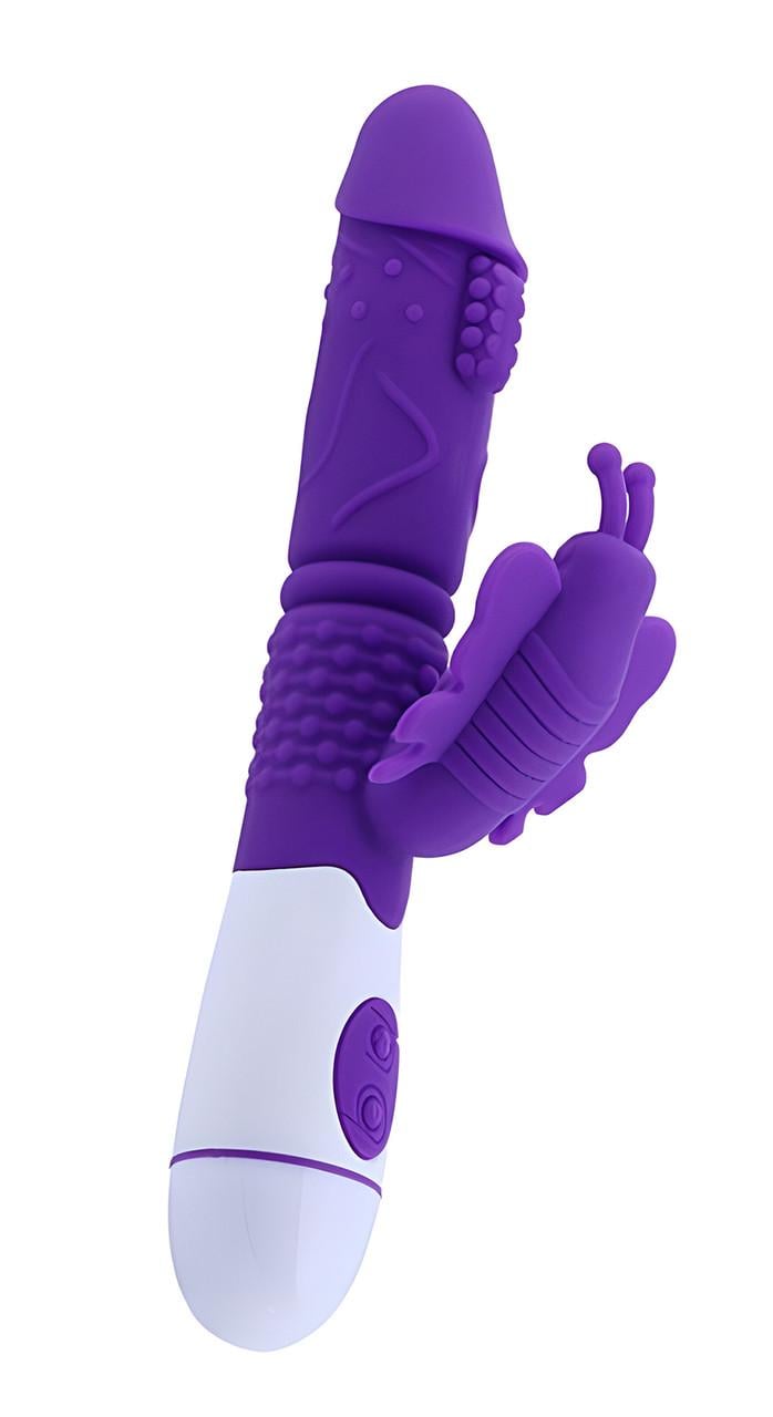 Вибратор Rabbit для стимуляции клитора и точки G USB (purple_FZDB3A47)