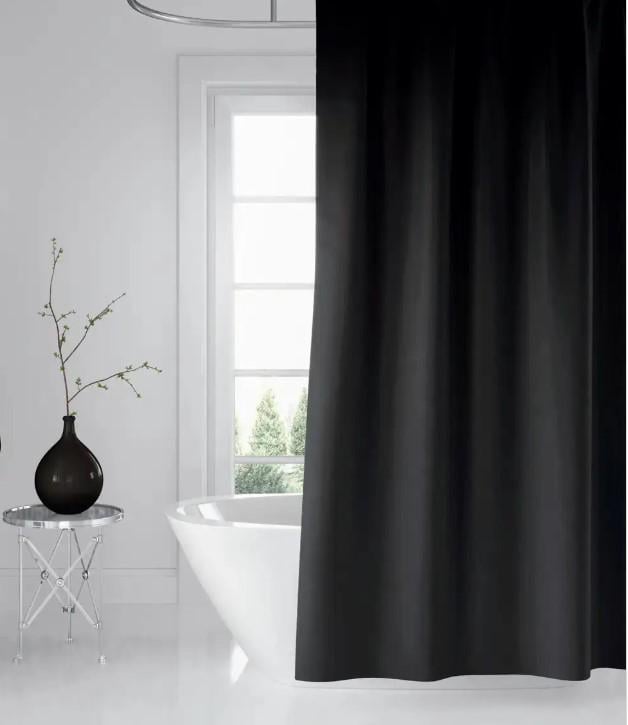 Штора для ванной Chaoya текстильная 180х180 см Чорний (AWN-00074) Штора для ванной Chaoya текстильная 180х180 см Чорний (AWN-00074)