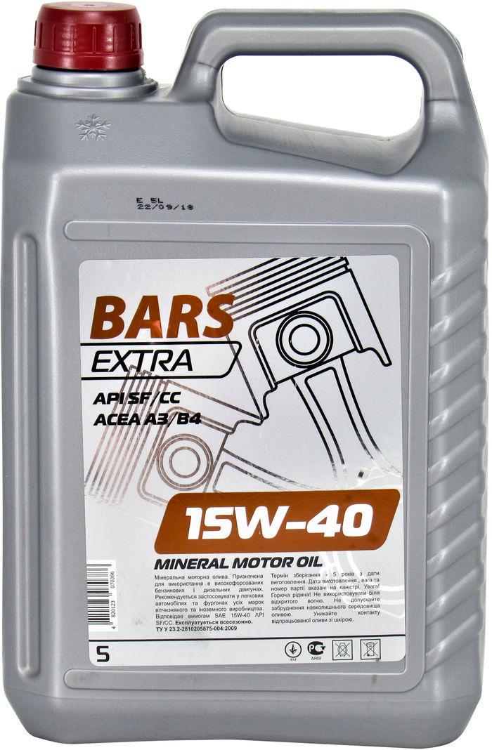Моторное масло Bars extra бензин/дизель 15W-40 5 л (1408360)