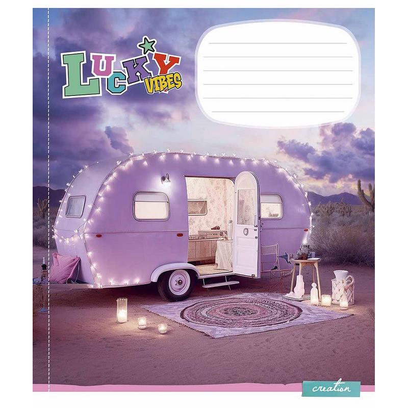 Зошит учнівський "Lucku Vibes" 024-3360K-3 в клітинку 24 аркуша
