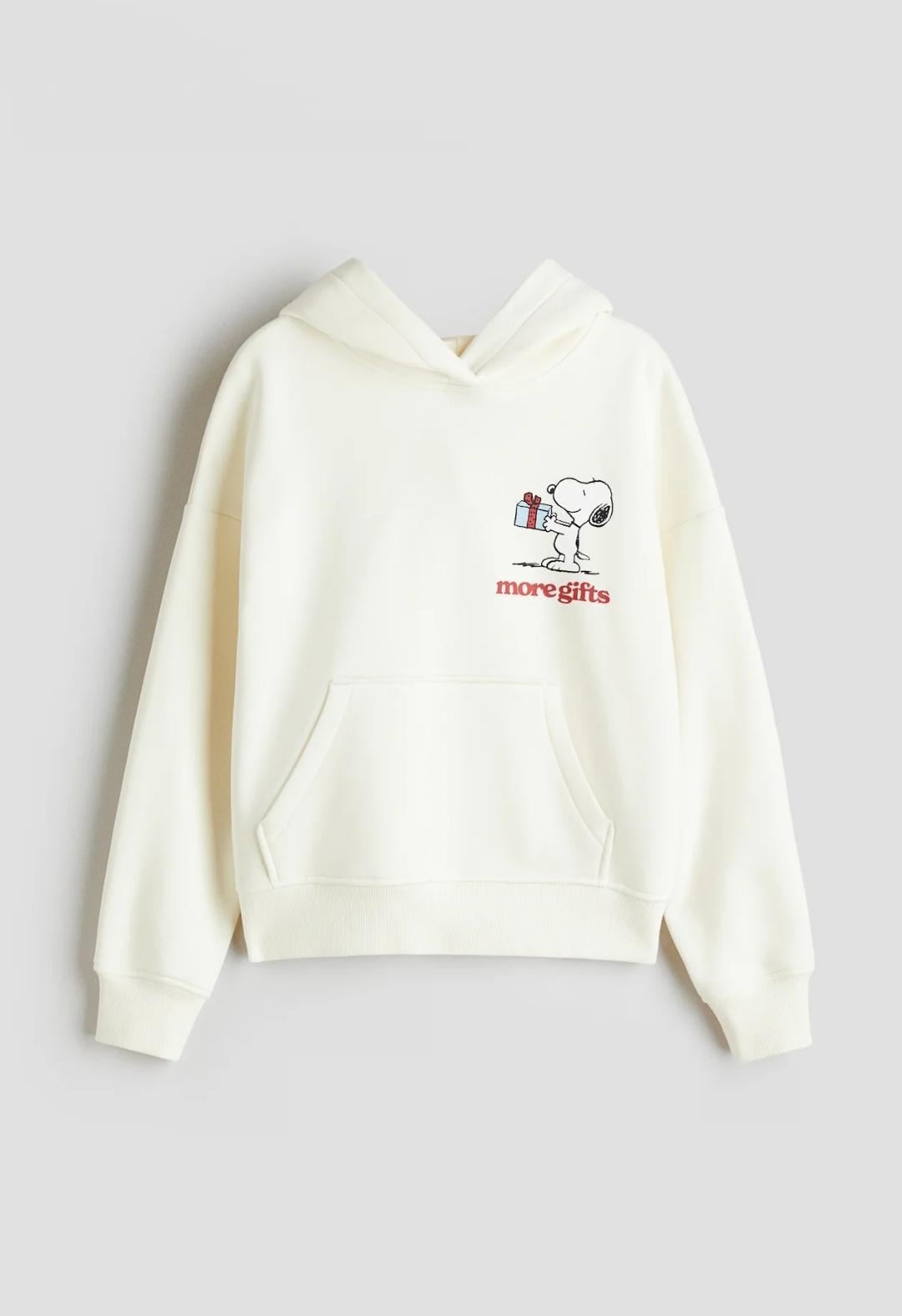 Худі підліткове тепле для дівчинки H&M 134-140 см Кремовий (26062204A)