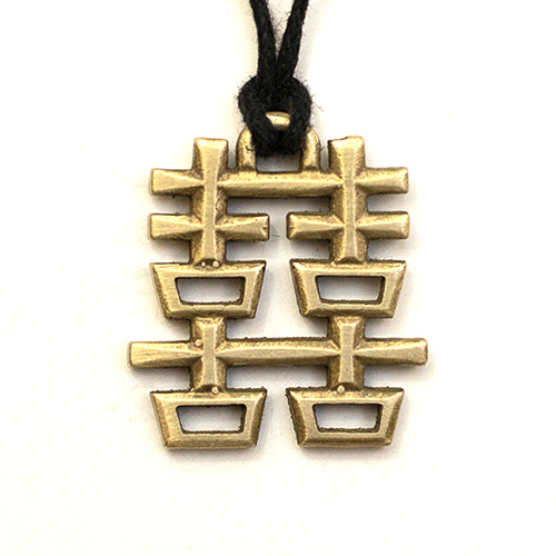 Амулет Amulets of the World Хсі-Хсі Подвійне Щастя 2,7x26,0x0,3 см Бронзовий (t07012)