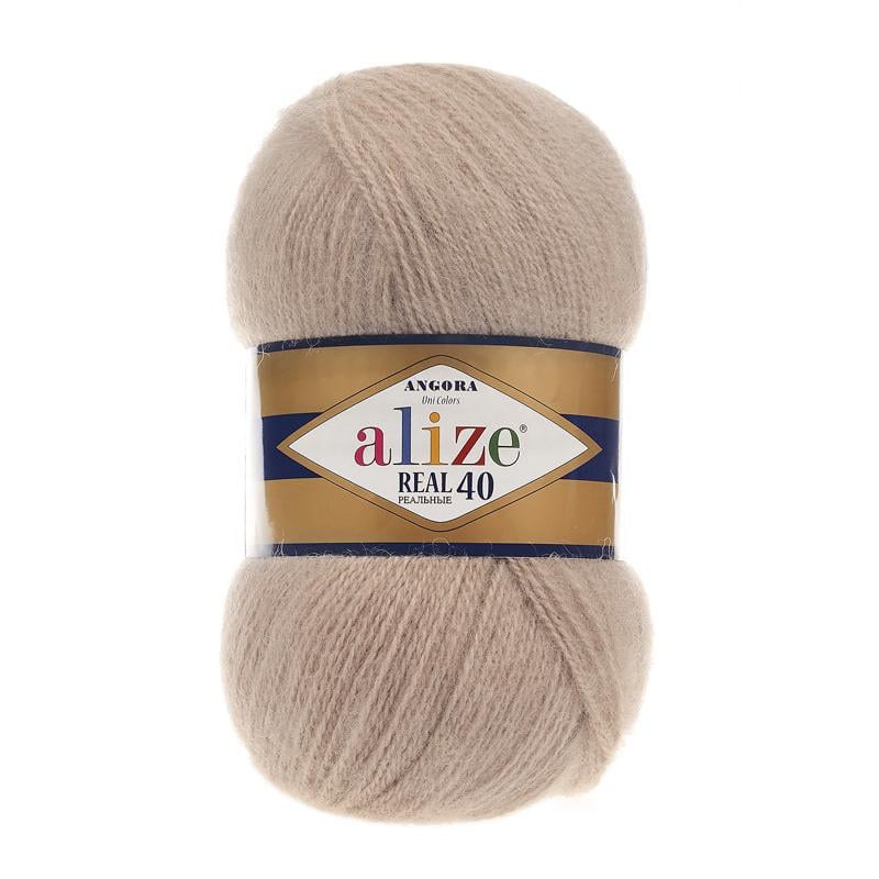 Пряжа Alize Angora Real 40 05 Бежевий Пряжа Alize Angora Real 40 05 Бежевий