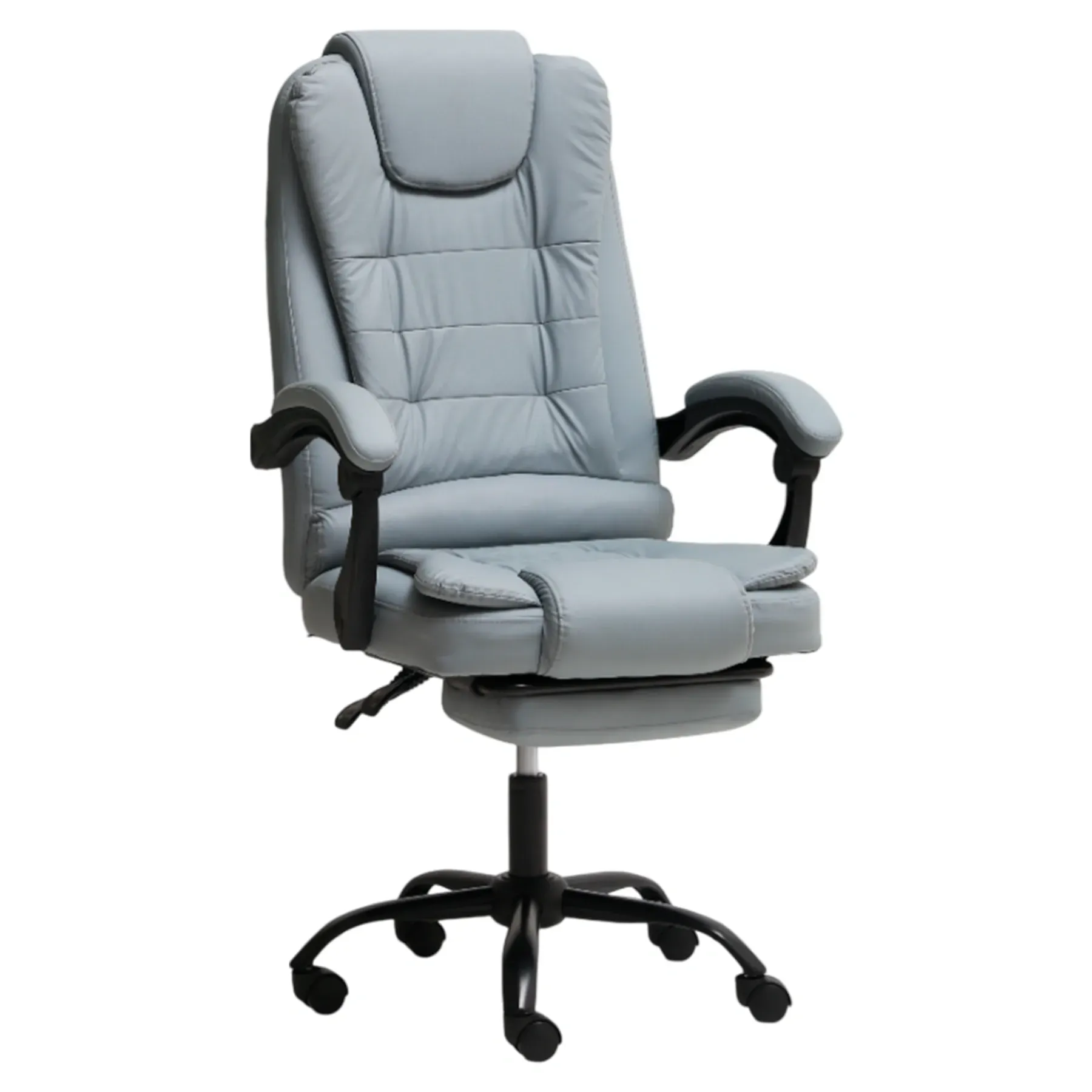 Кресло компьютерное DEXON OPTIMA из эко-кожи с подставкой для ног Серый