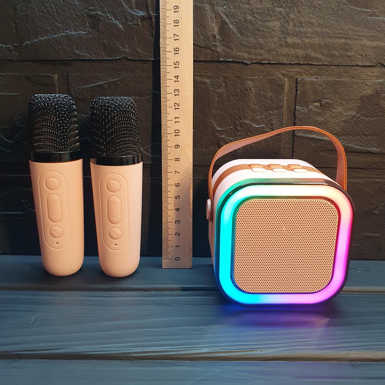 Детский набор караоке/два беспроводных микрофона/колонка · RGB подсветка Bluetooth (2098511852) - фото 6