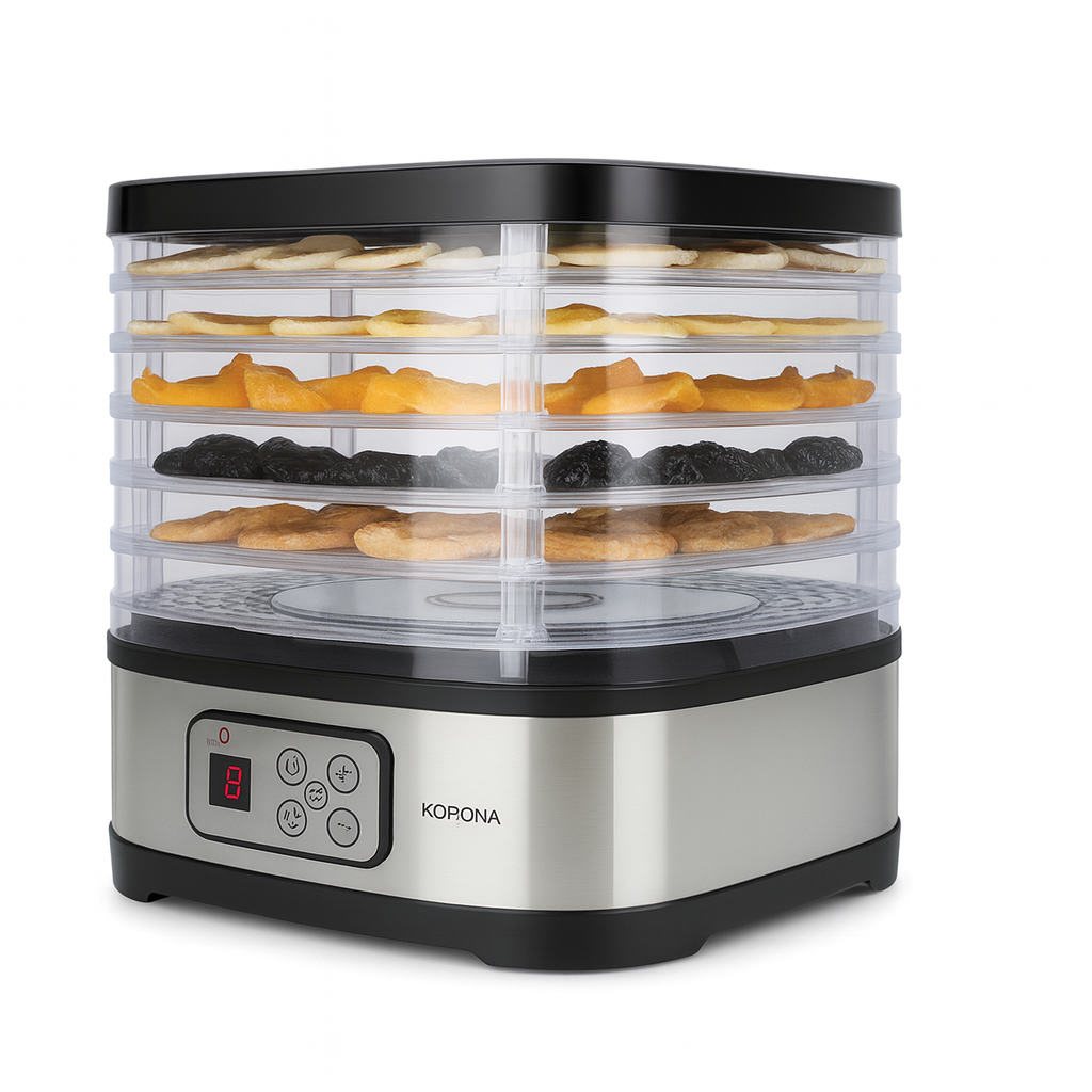Дегідратор Korona на 5 полиць для сушіння овочів та фруктів потужністю 240 Вт з механічним керуванням