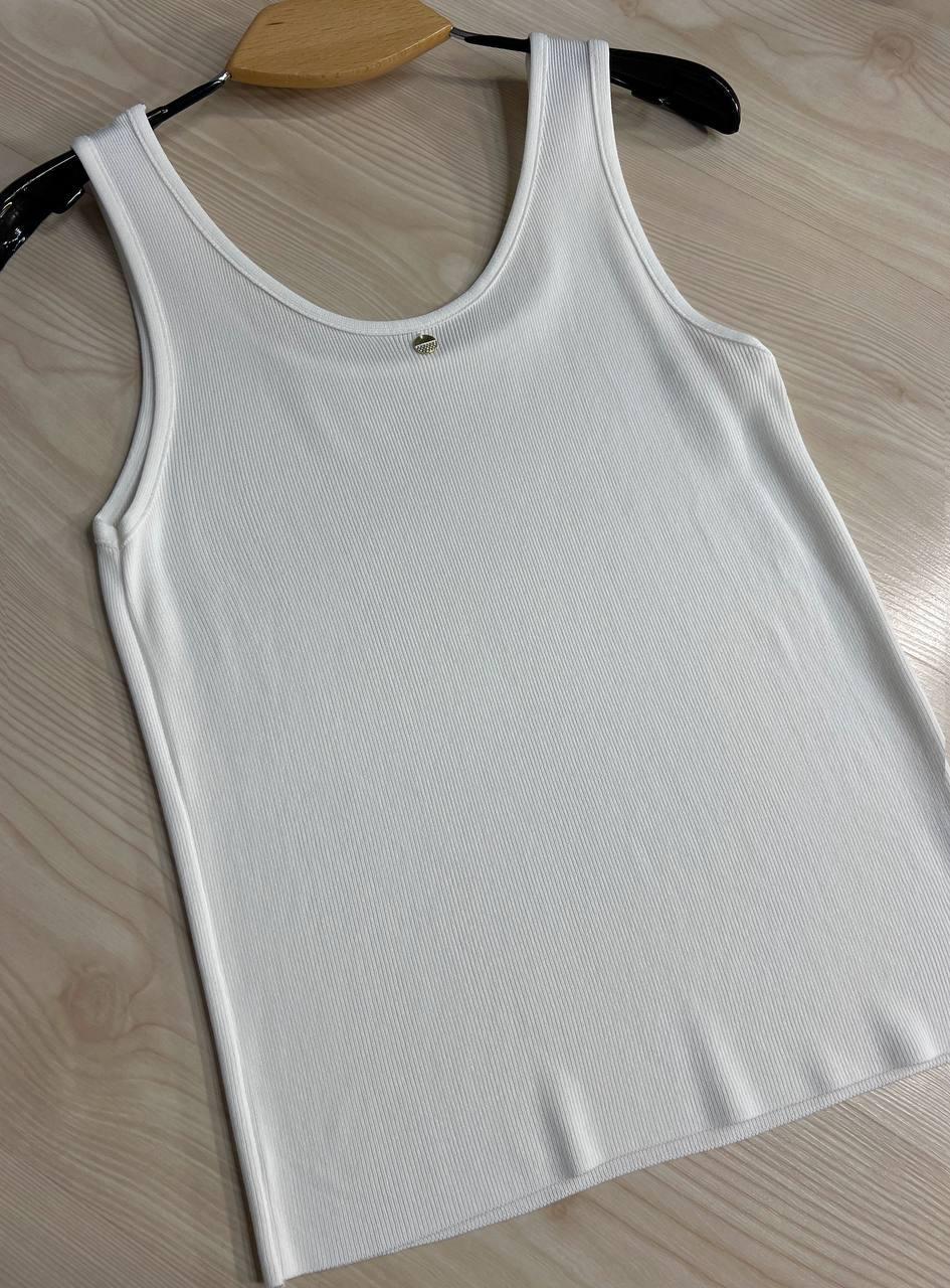 Майка женская A-N 2295 в рубчик с кулоном OS Белый (26404730) - фото 3 Майка женская A-N 2295 в рубчик с кулоном OS Белый (26404730) - фото 3