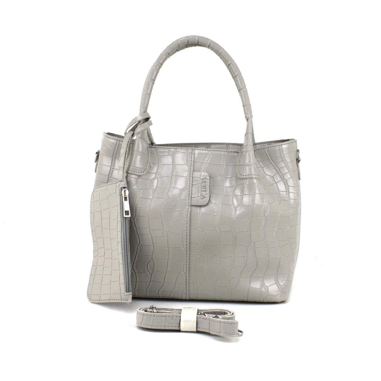 Сумка женская Voila вместительная повседневная с кошельком Серый (0-758215)