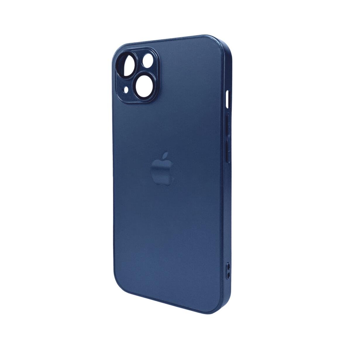 Противоударный чехол для Apple iPhone 12 AG Glass Matt Frame Color / Navy Blue