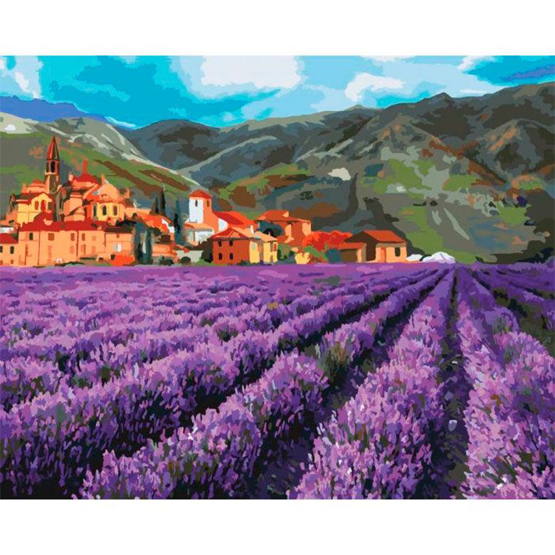 Картина по номерам Идейка КН2216 Горная лаванда 40х50 см (L053525)