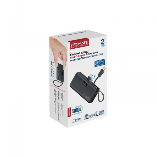 Повербанк Promate Nanopack-5 5000 mAh 20W Black (nanopack-5.Black)