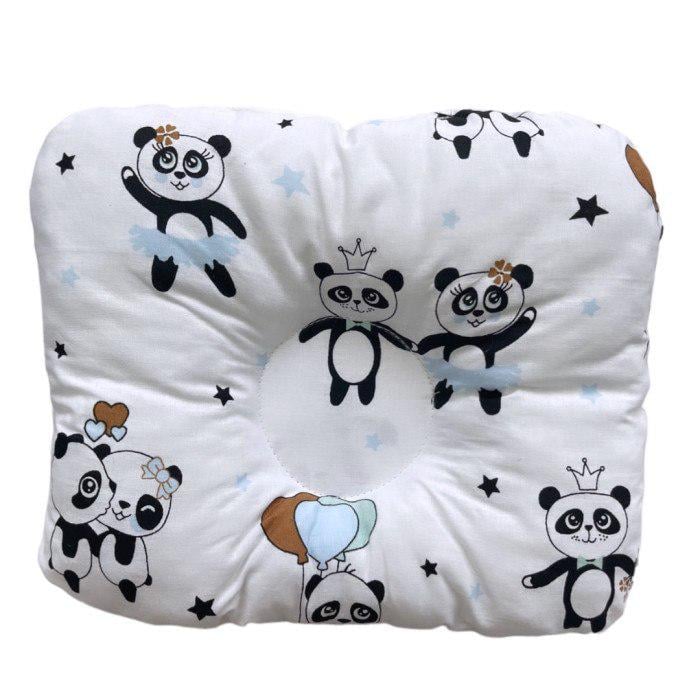 Подушка ортопедическая для новорожденных Панды голубые №29 Подушка ортопедическая для новорожденных Панды голубые №29