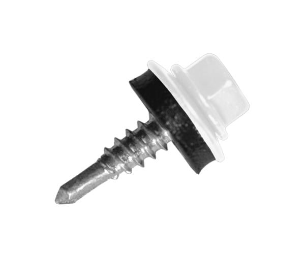 Саморіз покрівельний по металу з шайбою EPDM MAXPRO 4,8х19 мм 250 шт. RAL-9003 (SDSM-48199003) - фото 1 Саморіз покрівельний по металу з шайбою EPDM MAXPRO 4,8х19 мм 250 шт. RAL-9003 (SDSM-48199003) - фото 1